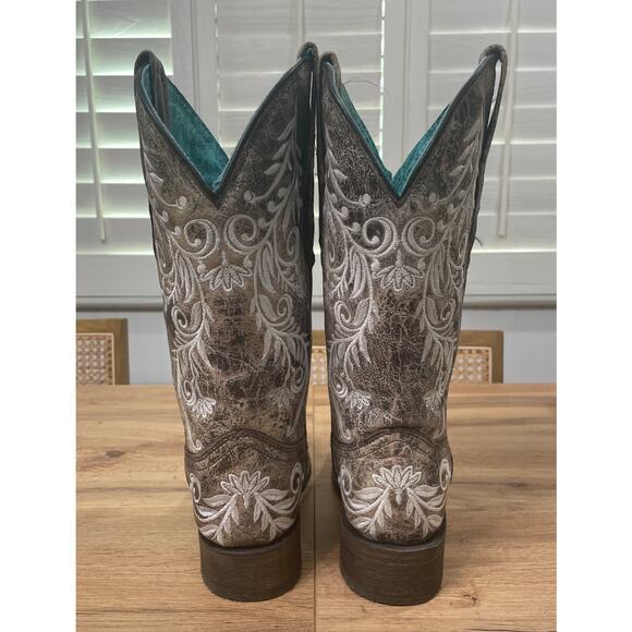 Corral Womens Distressed Filigree Embroidery Western Boots Size 9 NWT Square Toe - Picture 12 of 15